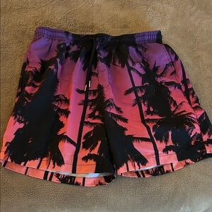 Sunset Palm Women's Athletic Shorts